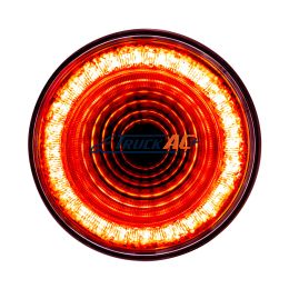 24 LED 4" Round Mirage Light (Stop, Turn & Tail) - Red LED/Clear Lens - United Pacific 36654B