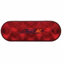 10 LED Oval Light (Stop, Turn & Tail) - Red LED/Red Lens - United Pacific 36771B