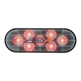 7 LED Oval Light (Stop, Turn & Tail) - Red LED/Clear Lens - United Pacific 36857