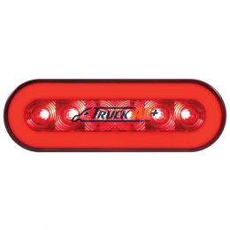 22 LED 6" Oval GloLight (Stop, Turn & Tail) - Red LED/Red Lens - United Pacific 37128