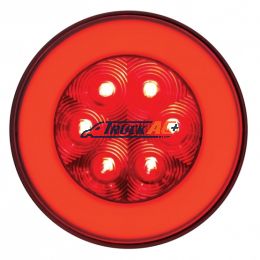 21 LED 4" Round GloLight Kit (Stop, Turn & Tail) - Red LED/Red Lens - United Pacific 37132BRK