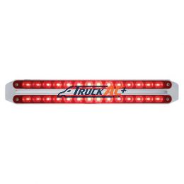 Dual 14 LED 12" Light Bars (Stop, Turn & Tail) - Red LED/Red Lens - United Pacific 37666