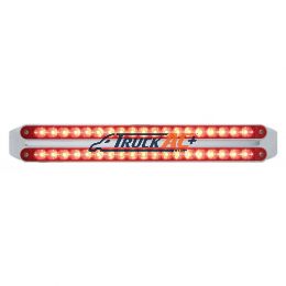 Dual 19 LED 12" Reflector Light Bars (Stop, Turn & Tail) - Red LED/Red Lens - United Pacific 37679
