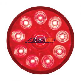 10 LED 4" Round Light (Stop, Turn & Tail) - Red LED/Red Lens - United Pacific 38098