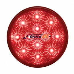 12 LED 4" Round Reflector Light (Stop, Turn & Tail) - Red LED/Red Lens - United Pacific 38116