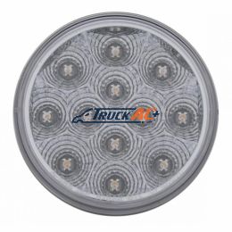12 LED 4" Round Reflector Light (Stop, Turn & Tail) - Red LED/Clear Lens - United Pacific 38117