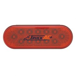 12 LED 6" Oval Reflector Light (Stop, Turn & Tail) - Red LED/Red Lens - United Pacific 38121