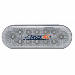 12 LED 6" Oval Reflector Light (Stop, Turn & Tail) - Red LED/Clear Lens - United Pacific 38122