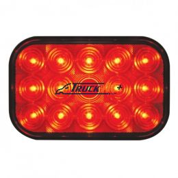 15 LED Rectangular Light (Stop, Turn & Tail) - Red LED/Red Lens - United Pacific 38747