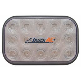15 LED Rectangular Light (Stop, Turn & Tail) - Red LED/Clear Lens - United Pacific 38749
