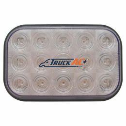 15 LED Rectangular Light (Stop, Turn & Tail) - Red LED/Clear Lens - United Pacific 38749B