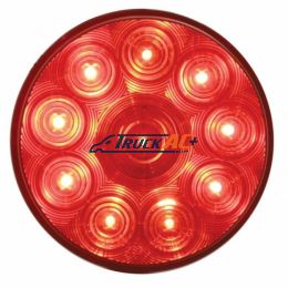 10 LED 4" Round Light (Stop, Turn & Tail) - Red LED/Red Lens - United Pacific 38770B