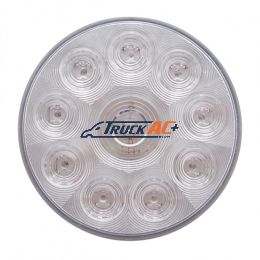 10 LED 4" Round Light (Stop, Turn & Tail) - Red LED/Clear Lens - United Pacific 38772