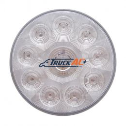 10 LED 4" Round Light (Stop, Turn & Tail) - Red LED/Clear Lens - United Pacific 38772B