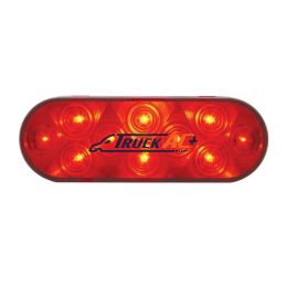 10 LED 6" Oval Light (Stop, Turn & Tail) - Red LED/Red Lens - United Pacific 38774
