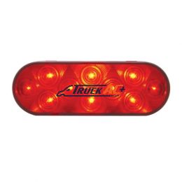 10 LED 6" Oval Light (Stop, Turn & Tail) - Red LED/Red Lens - United Pacific 38774B