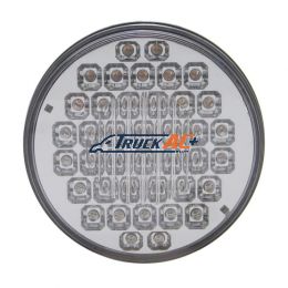 40 LED 4" Round Light (Stop, Turn & Tail) - Red LED/Clear Lens - United Pacific 38782