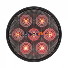 7 LED 4" Round Competition Series Light (Stop, Turn & Tail) - Red LED/Clear Lens - United Pacific 39118B