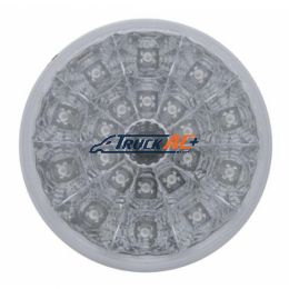 21 LED 4" Round Reflector Light (Stop, Turn & Tail) - Red LED/Clear Lens - United Pacific 39396