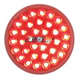 36 LED 4" Round Light (Stop, Turn & Tail) - Red/Clear Lens - United Pacific 39643B