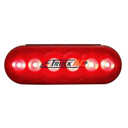 6 LED Oval Light (Stop, Turn & Tail) - Red LED/Red Lens - United Pacific 39654B