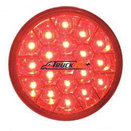 19 LED 4" Round Reflector Light (Stop, Turn & Tail) - Red LED/Red Lens - United Pacific 39689