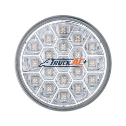 19 LED 4" Round Reflector Light (Stop, Turn & Tail) - Red LED/Clear Lens - United Pacific 39701
