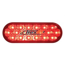 19 LED 6" Oval Reflector Light (Stop, Turn & Tail) - Red LED/Red Lens - United Pacific 39703