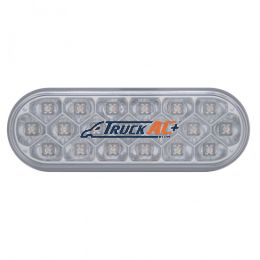 19 LED 6" Oval Reflector Light (Stop, Turn & Tail) - Red LED/Clear Lens - United Pacific 39705