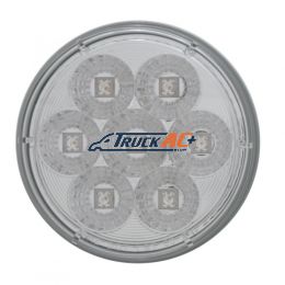 7 LED 4" Round Reflector Light (Stop, Turn & Tail) - Red LED/Clear Lens - United Pacific 39925B