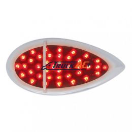 39 LED Flush Mount "Teardrop" Light (Stop, Turn & Tail) - Red LED/Red Lens - United Pacific 39944