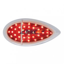 39 LED Flush Mount "Teardrop" Light (Stop, Turn & Tail) - Red LED/Chrome Lens - United Pacific 39948