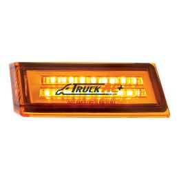 A06-90212-002, A06-90212-005, 35 LED Sequential Turn Signal Light For 2018-2025 Freightliner Cascadia - Driver - Amber LED/Amber Lens - United Pacific 36000