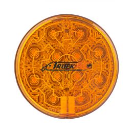 12 LED 4" Round Light (Turn Signal) With Heated Lens - Amber LED/Amber Lens - United Pacific 36074