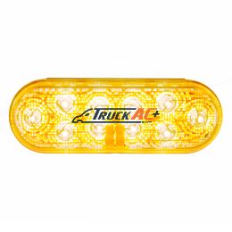 10 LED 6" Oval Light (Turn Signal) With Heated Lens - Amber LED/Amber Lens - United Pacific 36077