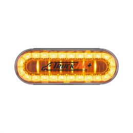 30 LED 6" Oval Lumos Light I-Series (Turn Signal) - Amber LED/Clear Lens - United Pacific 36103