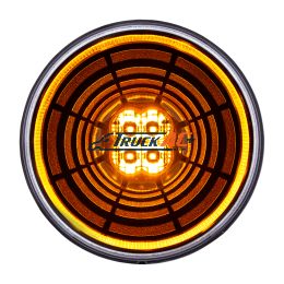 13 LED 4" Round Abyss Light (Turn Signal) - Amber LED/Clear Lens - United Pacific 36567