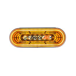 22 LED 6" Oval Abyss Light (Turn Signal) - Amber LED/Clear Lens - United Pacific 36572