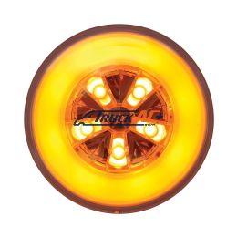 18 LED 4" Round GloLight (Turn Signal) - Amber LED/Amber Lens (Card) - United Pacific 36923