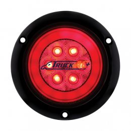 21 LED 4" Round Flange Mount GloLight (Stop, Turn & Tail) - Red LED/Red Lens - United Pacific 36957