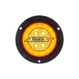 21 LED 4" Flange Mount GloLight (Turn Signal) - Amber LED/Amber Lens - United Pacific 36958