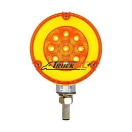 54 LED Single Stud Double Face GloLight (Turn Signal) - Amber & Red LED/Amber & Red Lens - United Pacific 37083