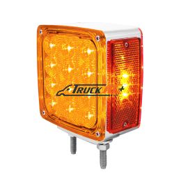 27 LED Double Face Turn Signal Light (Driver) - Amber & Red LED/Amber & Red Lens - United Pacific 37578
