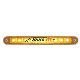 10 LED 6-1/2" Turn Signal Light Bar With Bezel - Amber LED/Amber Lens - United Pacific 37637