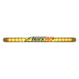 19 LED 12" Reflector Turn Signal Light Bar With Bezel - Amber LED/Amber Lens - United Pacific 37940
