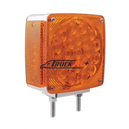 45 LED Double Stud Double Face Turn Signal Light (Passenger) - Amber & Red LED/Amber & Red Lens - United Pacific 38704