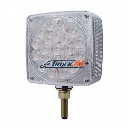 45 LED Single Stud Double Face Turn Signal Light (Driver) - Amber & Red LED/Clear Lens - United Pacific 38705