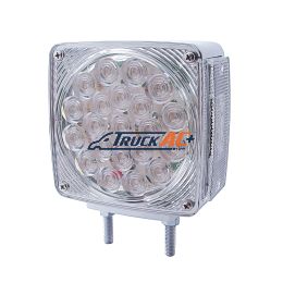45 LED Double Stud Double Face Turn Signal Light - Amber LED/Clear Lens - United Pacific 38712