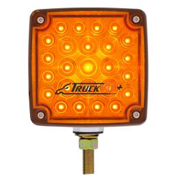 52 LED Single Stud Double Face Turn Signal Light (Passenger) - Amber & Red LED/Amber & Red Lens - United Pacific 38751