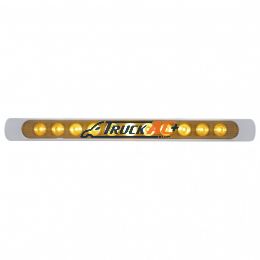 11 LED 17" P/T/C Light Bar With Chrome Bezel - Amber LED/Amber Lens - United Pacific 39250